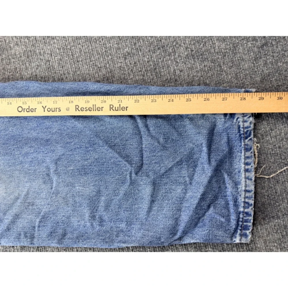 Wrangler Originals Men 34x30 Carpenter Jeans Light Wash Workwear Faded Y2K Denim